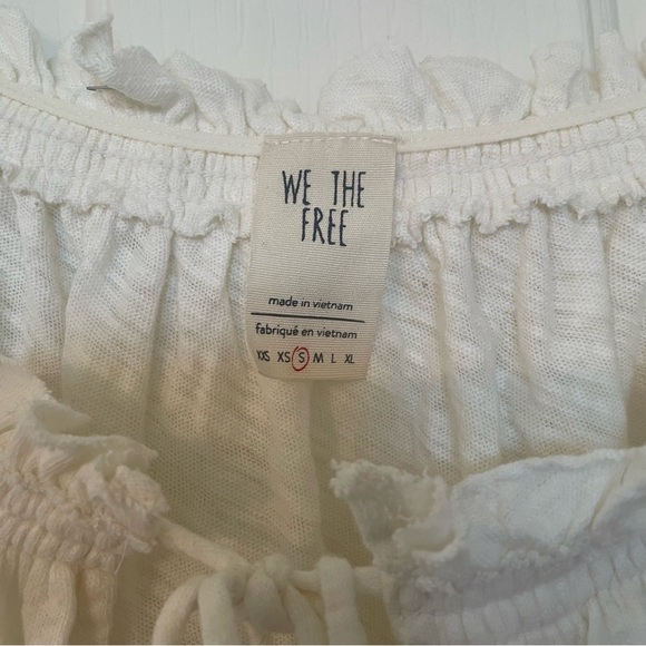 Free People We The Free Hummingbird Top Blouse Boho Summer Small Ivory white EUC - Picture 8 of 8